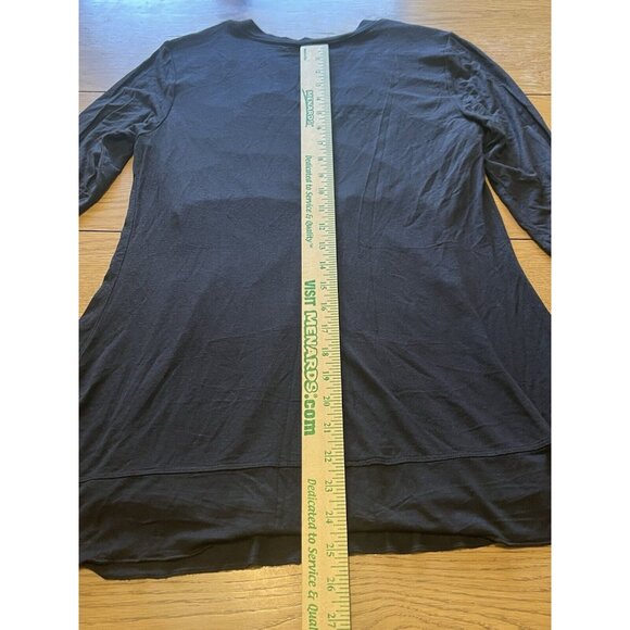 Lysse Top Womens‎ Size Small Black Scoop Neck Drape Long Sleeve Pullover Tunic - Picture 11 of 11